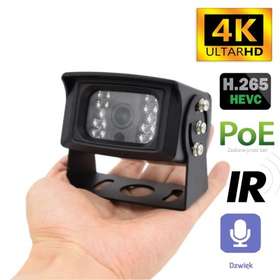 Kamera do kampera (Wodoodporna, tryb nocny, wandalo odporna) 4K 8MP